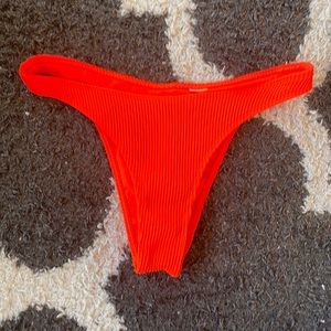 Bright Orange Hollister, super cheeky ribbed bottoms